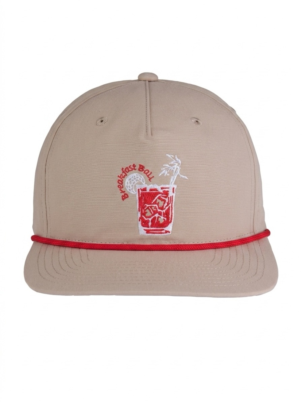 SWANNIES GOLF Porter Hat Breakfast Ball Snapback 5 Panel Cap Beige Adjustable